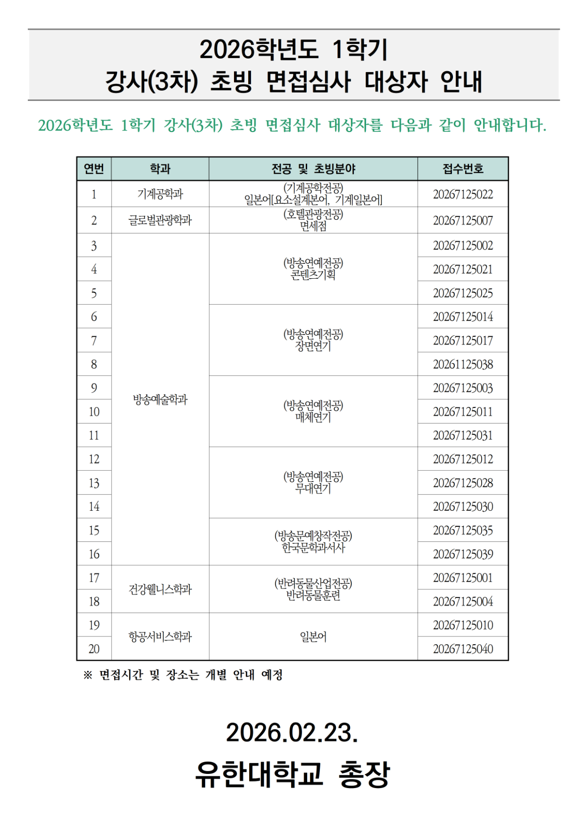 2026학년도 1학기 강사 초빙(2차) 최종 합격자 발표001001.png